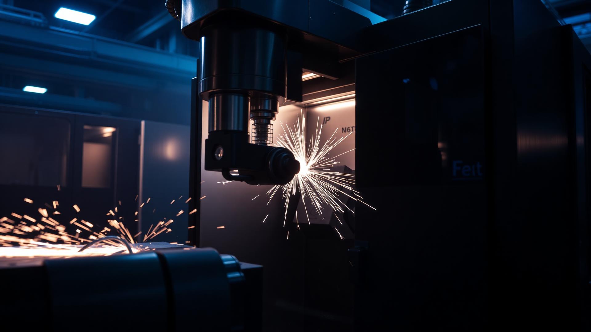 CNC machine in operation